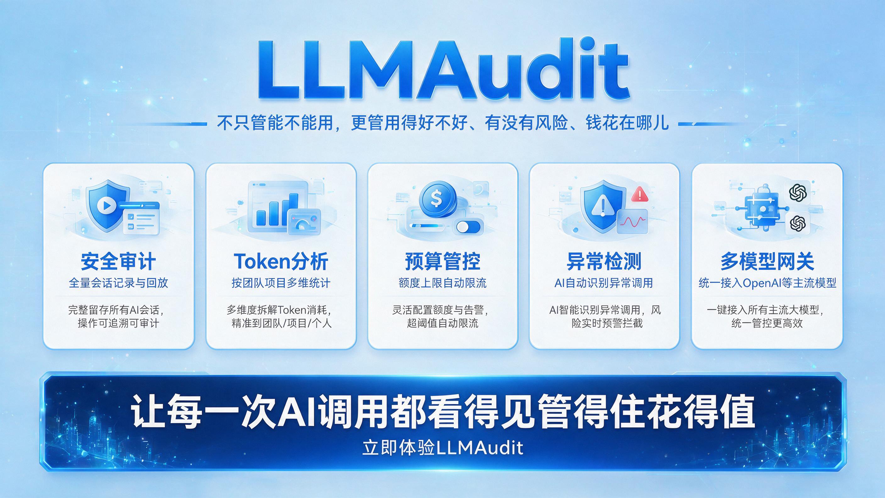 LLMAudit 产品信息图