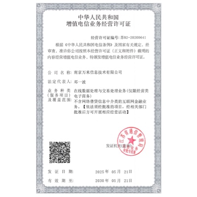 增值电信业务许可证